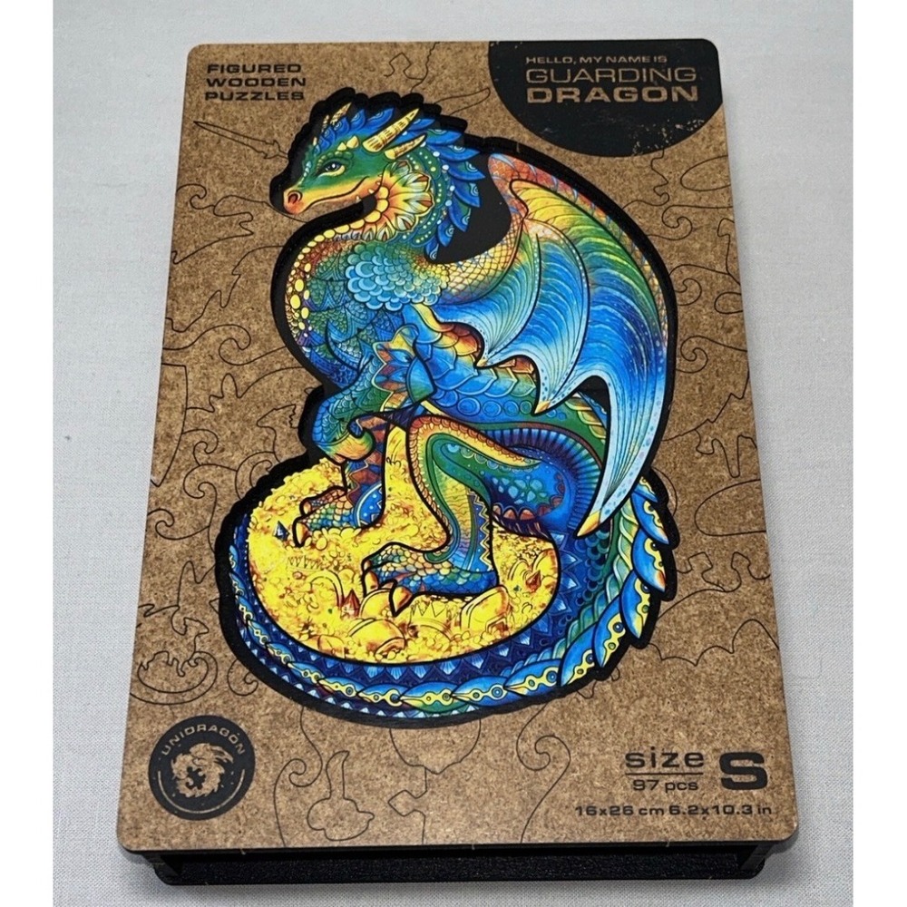 Unidragon Guarding Dragon Figured‎ Wooden Jigsaw Puzzle 97 Pieces Size S New
